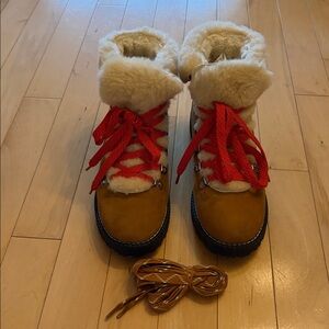 J. Crew Nordic Boot, Glazed Pecan, Size 8, Shearling lined